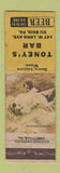 Matchbook Cover - Toney's Bar DuBois PA WORN
