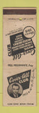 Matchbook Cover - Cover All Club St Louis MO WORN
