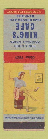 Matchbook Cover - King's Cafe Pittsburgh PA pinup