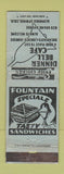 Matchbook Cover - Dinner Bell Cafe Glenwood Springs Colorado WORN