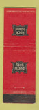 Matchbook Cover - Rock Island Railroad WORN BACK