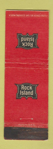 Matchbook Cover - Rock Island Railroad WORN BACK