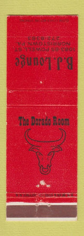 Matchbook Cover - BJ Lounge Dorado Room Norristown PA