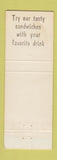 Matchbook Cover - BJ Lounge Dorado Room Norristown PA