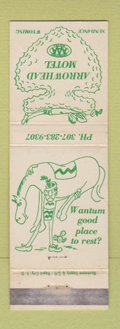Matchbook Cover - Arrowhead Motel Sundance WY WEAR