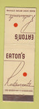 Matchbook Cover - Eaton's Restaurants Los Angeles CA WEAR