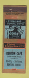 Matchbook Cover - Renton Cafe WA ADVANCE WEAR
