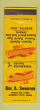 Matchbook Cover - Farmers Hybrids Corn Seed Gus Swenson Albert Center IA WEAR