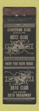 Matchbook Cover - 3801 Club ADVANCE WEAR
