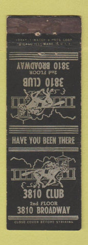 Matchbook Cover - 3801 Club ADVANCE WEAR