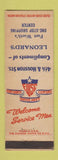 Matchbook Cover - Leonard's Store Fort Worth TX Service Men's Center