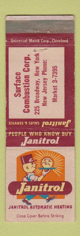 Matchbook Cover - Janitrol Surface Combustion Corp New York City WEAR