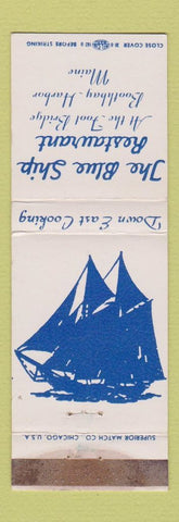 Matchbook Cover - Blue Ship Restaurant Boothbay Harbor ME WORN