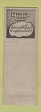 Matchbook Cover - Thomas Perrin Food Distributor Cumberland MD pinup WEAR
