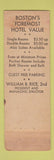 Matchbook Cover - Hotel Puritan Boston MA