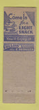 Matchbook Cover - The Dutch Snack Bar Northumberland PA pinup