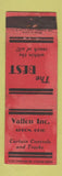 Matchbook Cover - Vallen Inc Akron OH Curtain Controls Tracks WORN