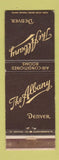 Matchbook Cover - The Albany Hotel Denver Colorado WEAR