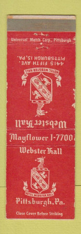 Matchbook Cover - Webster Hall Pittsburgh PA WEAR