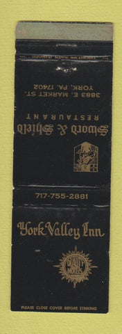 Matchbook Cover - York Valley Inn York PA WORN