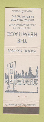 Matchbook Cover - The Hermitage Bartow WV WEAR