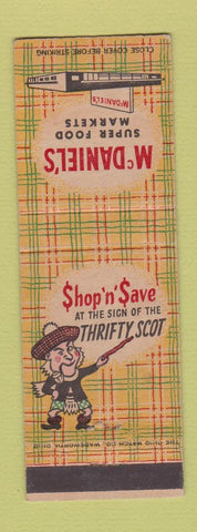 Matchbook Cover - McDaniel's Grocery Stores