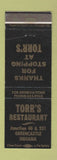 Matchbook Cover - Torr's Restaurant Greencastle IN WEAR