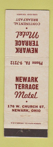 Matchbook Cover - Newark Terrace Motel Newark OH
