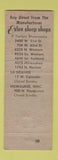 Matchbook Cover - Estee Sleep Shops Chicago IL Milwaukee WI beds WEAR