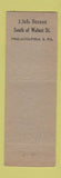 Matchbook Cover - Chancellor Hall Philadelphia PA The Forge