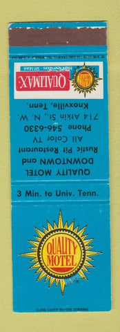 Matchbook Cover - Quality Motel Knoxville TN