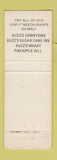 Matchbook Cover - Pineapple Hill Honolulu Hawaii