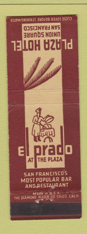 Matchbook Cover - Plaza Hotel San Francisco CA El Prado WEAR