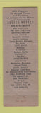 Matchbook Cover - Plaza Hotel San Francisco CA El Prado WEAR