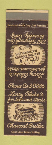 Matchbook Cover - Larry Blake's Restaurant Berkeley CA WEAR