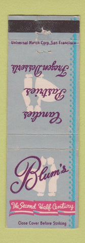 Matchbook Cover - Blum's Candy Pastries CA California