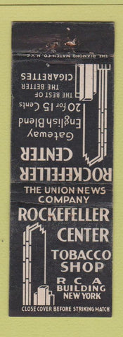 Matchbook Cover - Rockefeller Center Tobacco Shop New York City WORN