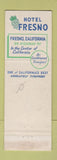 Matchbook Cover - Hotel Fresno CA WEAR