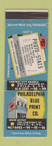Matchbook Cover - Philadelphia Blue Print Comp