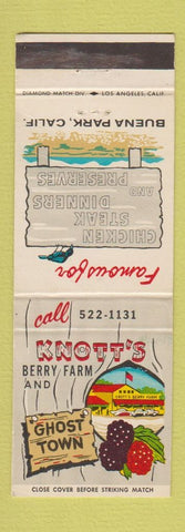 Matchbook Cover - Knotts Berry Farm Buena Park CA