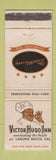 Matchbook Cover - Victor Huga Inn Laguna Beach CA Fred Harvey WEAR