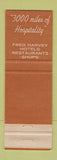 Matchbook Cover - Victor Huga Inn Laguna Beach CA Fred Harvey WEAR