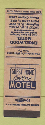 Matchbook Cover - Englewood Motel Portland OR