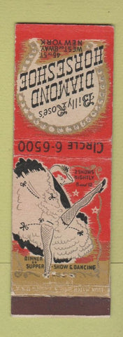Matchbook Cover - Billy Rose's Diamond Horseshoe New York City girlie