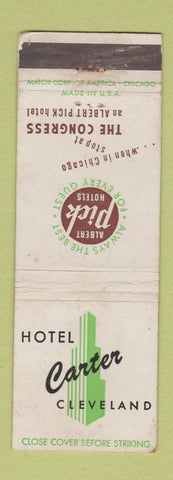 Matchbook Cover - Hotel Carter Cleveland OH Albert Pick WEAR