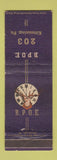 Matchbook Cover - Elks Lodge Kittanning PA