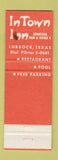 Matchbook Cover - In Town Inn Lubbock TX WEAR