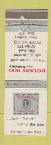 Matchbook Cover - Botany 500 Men's Clothes Otto Paul Schmitts WEAR