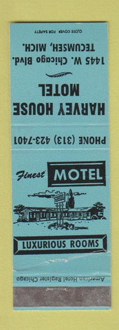 Matchbook Cover - Harvey House Motel Tecumseh MI WEAR