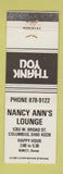 Matchbook Cover - Nancy Ann's Lounge Columbus OH